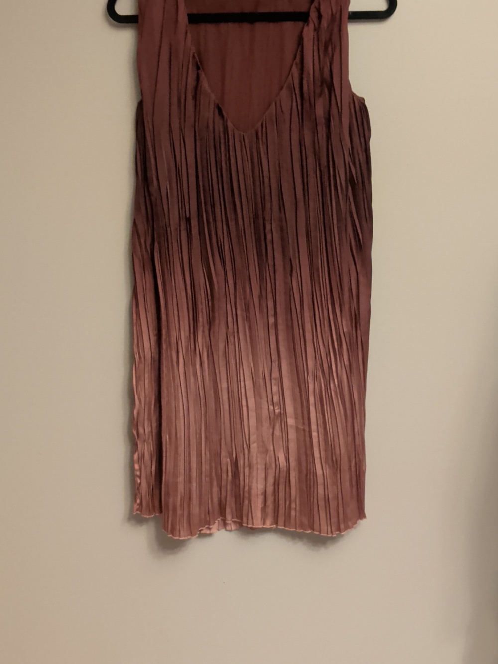 ZARA| Pleated Burgundy Ombre Dress - Sz S/M - Picture 6 of 15